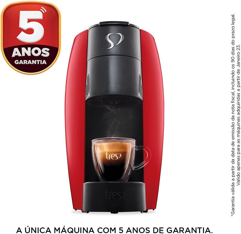 Cafeteira-Espresso-Tres-3-Coracoes-Lov-Basic-Vermelha
