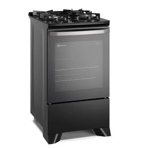 Fogão 4 bocas Electrolux Preto Efficient Mesa de Vidro, PerfectCook e Tripla Chama (FE4GP)