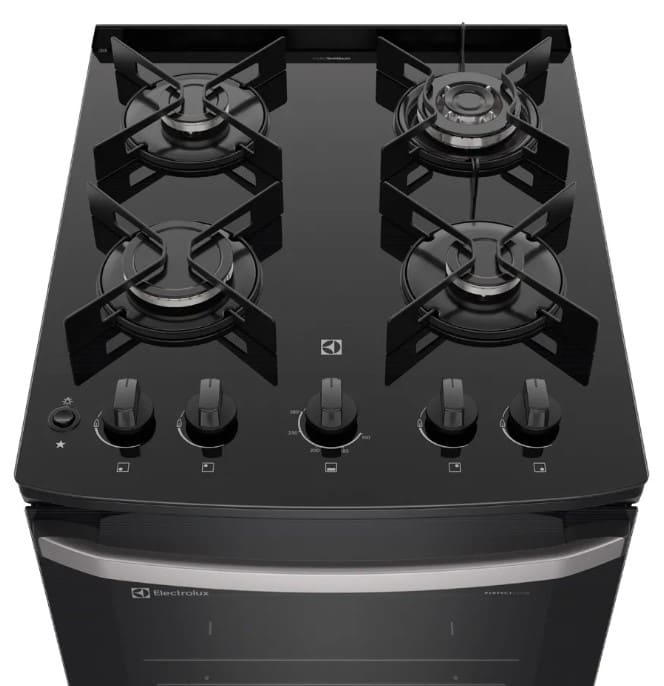 Fogao-4-bocas-Electrolux-Preto-Efficient-Mesa-de-Vidro-PerfectCook-e-Tripla-Chama--FE4GP--