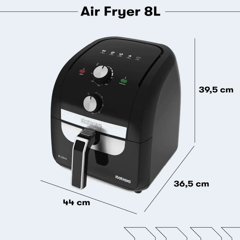 Fritadeira-Eletrica-8L-Air-Fryer-1900W-Sem-Oleo-Itatiaia-Preto