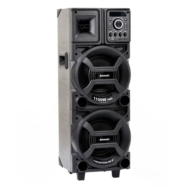 Caixa-de-Som-Amplificada-Aca-1101-Black-Duplo-8-Led-Tws-1100w-Bluetooth