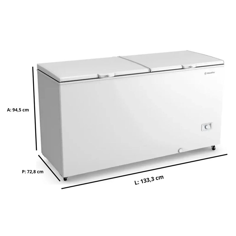 Freezer-e-Refrigerador-Metalfrio-543L-2-Tampas-Inverter-Horizontal-DA550IFT00---Branco