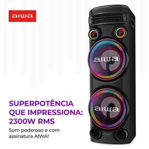 Caixa de Som Aiwa Torre Bluetooth 2300w AWS-T2W-02