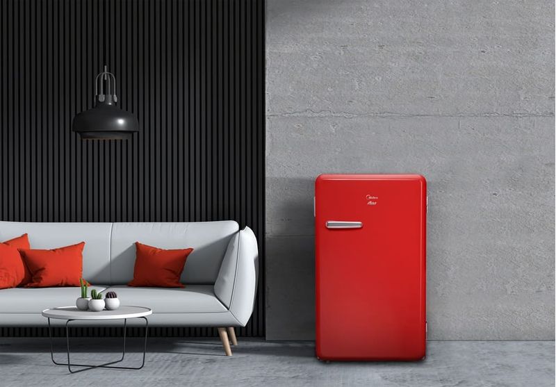 Frigobar-Midea-95-Litros-Rubi-MRV10V1-Retro-Vermelho