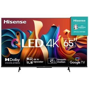 Smart TV 65" Hisense Ultra HD 4K QLED Q6N, Google TV com HDR10+, Dolby Atmos, Modo Esporte, Modo Jogo e Compatível com Alexa - 65A51HUA