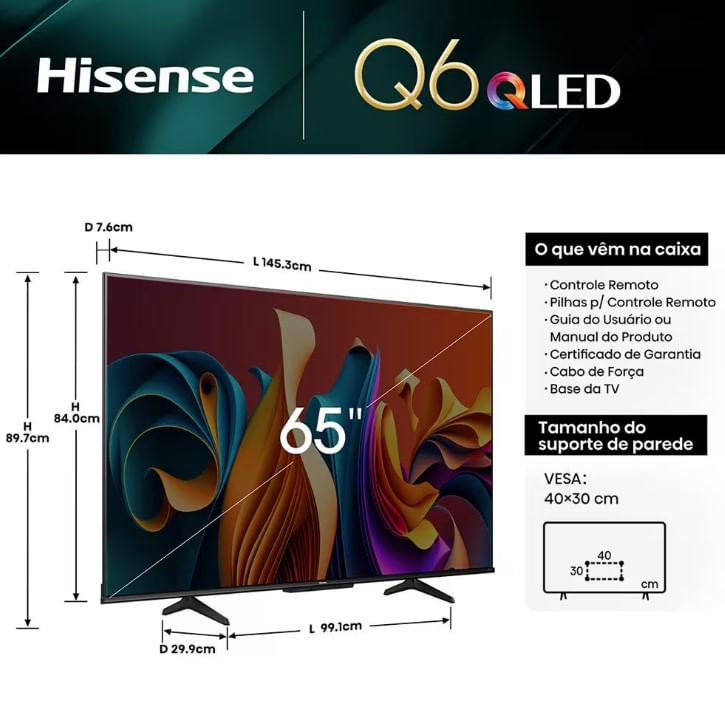 Smart-TV-65--Hisense-Ultra-HD-4K-QLED-Q6N-Google-TV-com-HDR10--Dolby-Atmos-Modo-Esporte-Modo-Jogo-e-Compativel-com-Alexa---65A51HUA