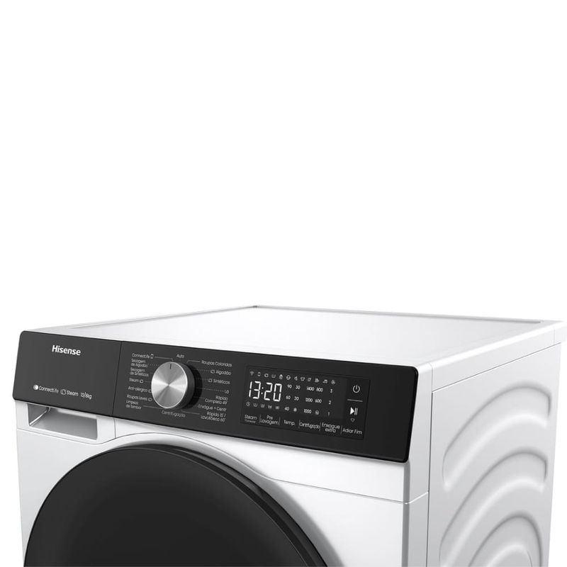 Lava-e-Seca-13Kg-Hisense-Branca-com-13-Programas-de-Lavagem-Steam-Wi-Fi---WD3S13