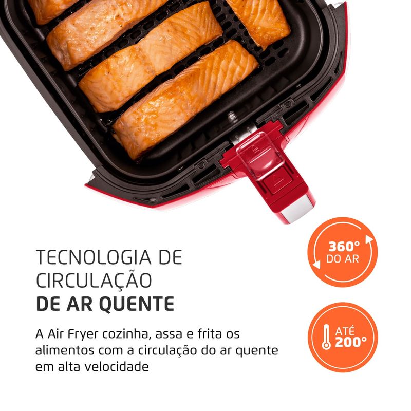 Fritadeira-Eletrica-4-Litros-Air-Fryer-Mondial-AFN40RI-Vermelha