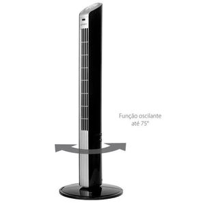 Ventilador Torre Spirit Easy 90 Cm Preto Prata