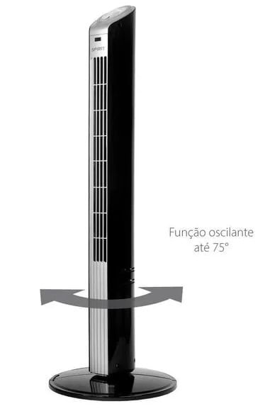 Ventilador-Torre-Spirit-Easy-90-Cm-Preto-Prata