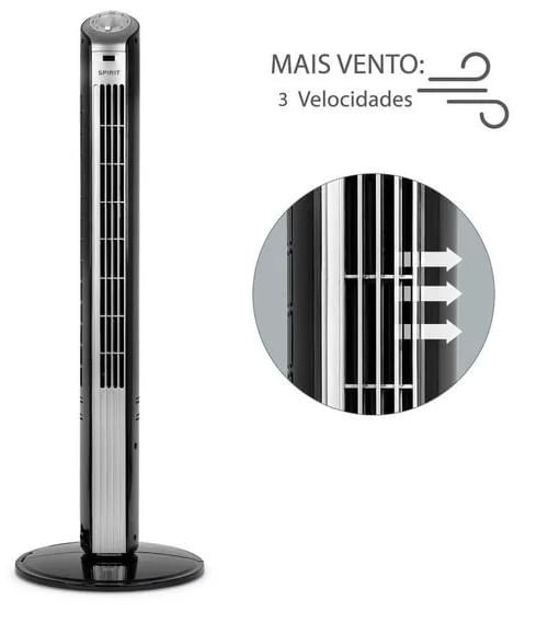 Ventilador-Torre-Spirit-Easy-90-Cm-Preto-Prata