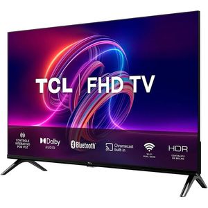 Smart TV LED 43" Full HD TCL S5400A com Android TV, Wi-Fi, Bluetooth, Controle Remoto com Comando de Voz, Google Assistente e Chromecast integrado