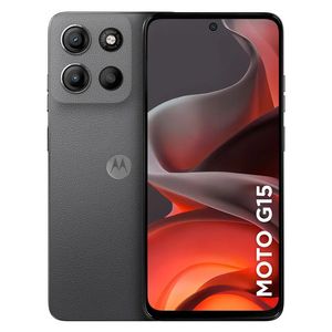 Smartphone Motorola Moto G15 Grafite 256GB 12GB (4GB RAM+8GB Ram Boost) e Camera 50MP com AI e Night Vision, 5.200mAh Tela FHD+ 6.7