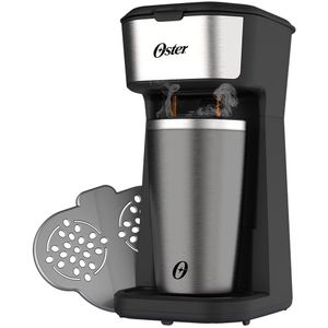 Cafeteira Elétrica Oster 2Day Inox 2 em 1 com Copo Térmico OCAF200 Preto