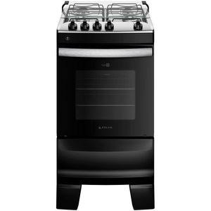 Fogão 4 Bocas Atlas Mesa Inox Agile UP Preto