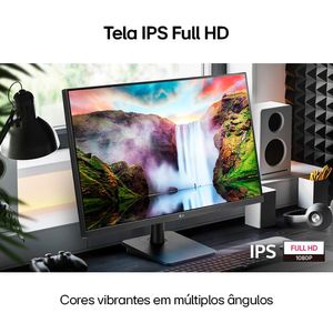 Monitor LG 23.8" Full HD Inclinação 75Hz 5ms Preto 24MP400-B.AWZM
