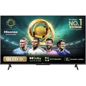 Smart TV 75" Hisense Ultra HD 4K QLED Q6N, Google TV com HDR10+, Dolby Atmos, Modo Esporte, Modo Jogo e Compatível com Alexa - 75A51HUA