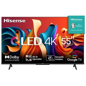 Smart TV 55" Hisense Ultra HD 4K QLED Q6N, Google TV com HDR10+, Dolby Atmos, Modo Esporte, Modo Jogo e Compatível com Alexa - 55A51HSV