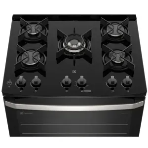 Fogão 5 Bocas Electrolux FE5GB Mesa de Vidro Preto