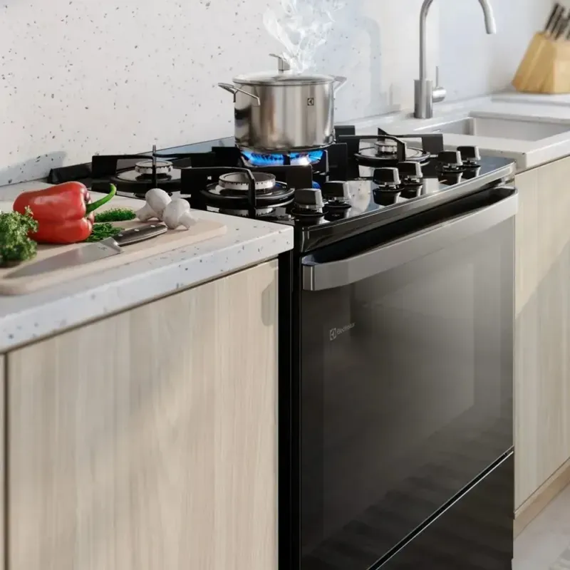 Fogao 5 Bocas Electrolux FE5GB Mesa de Vidro Preto 11