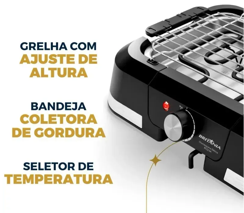 Churrasqueira Eletrica Britania BCQ10A 4