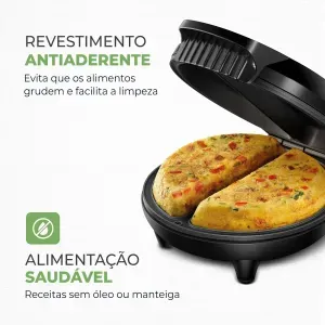 Omeleteira Elétrica Mondial Pratic Omelet II OM-04-BI – Rápida, Antiaderente e Compacta