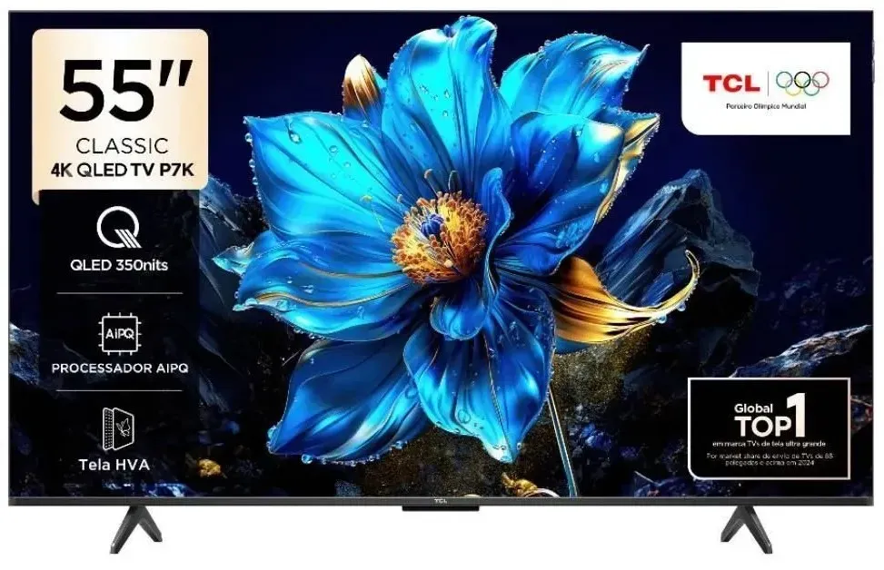 Smart TV 55” TCL QLED 4K Google TV 55P7K | TeleRio - Telerio