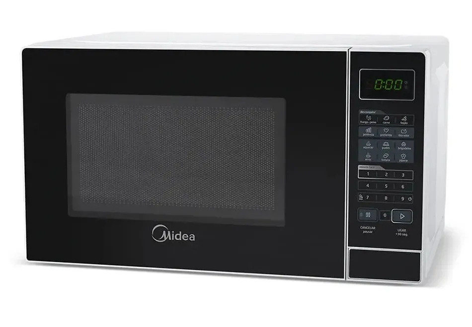Micro-Ondas Midea 20 Litros MRAS21 Branco e Preto 127V - Telerio