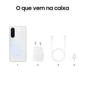 Smartphone Samsung A36 5G Branco 256GB - Câmera 50MP, 120Hz e IP67