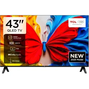 Smart TV TCL QLED 43" Full HD Google TV 43S5K com Wi-Fi, Bluetooth e HDR10