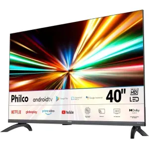 Smart TV 40" Philco P40SAA LED Full HD Android TV HDR10 Space Gray com Wi-Fi, Bluetooth e Comando de Voz